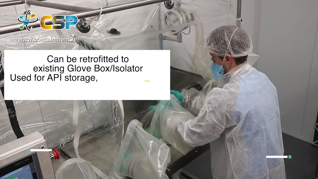 CSP Flexible Dispensing Isolator with Continuous Liner.