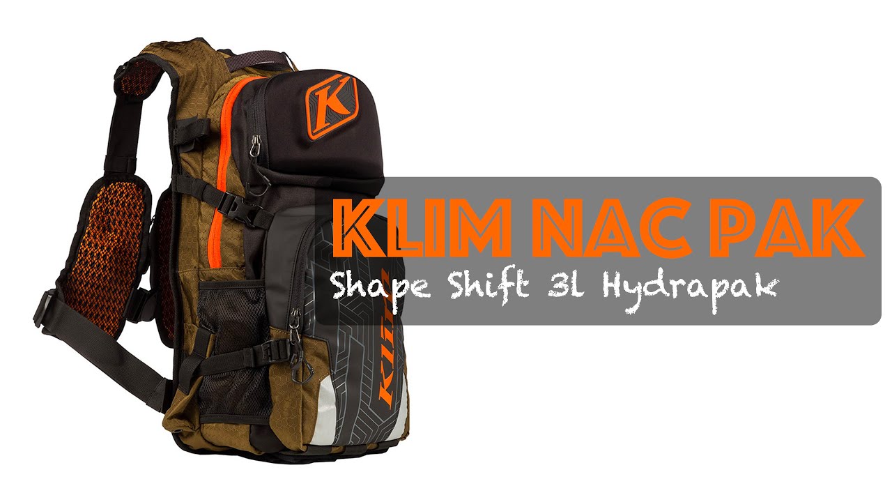 Klim Nac Pak Shape Shift 3L Hydrapak - best name ever for a backpack?!