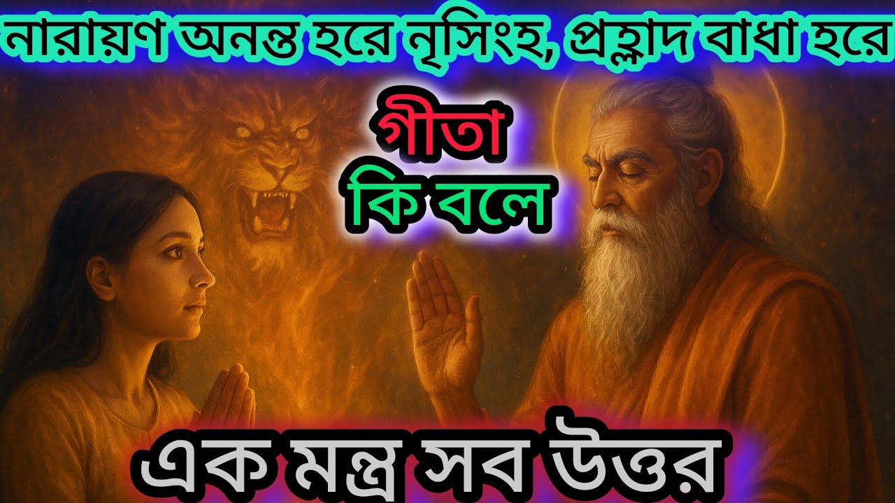 নারায়ণ–নৃসিংহ মন্ত্রের গোপন শক্তি | গুরুদেবের দিভ্য ব্যাখ্যা #bhagavadgita 
