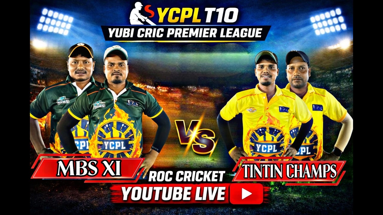 🛑LIVE DAY -1!!  MATCH -5 !!YCPL T10 YUBI CRIC PREMIER LEAGUE  #YCPL #RocCricket