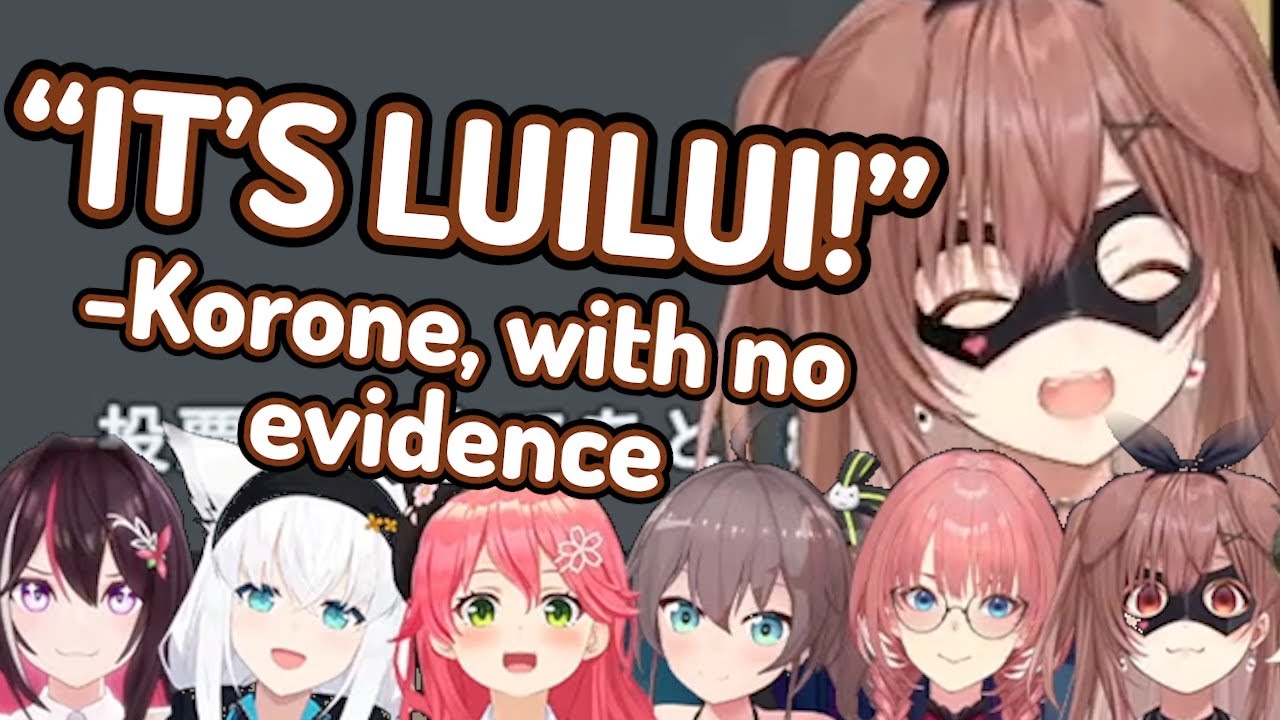 Korone accusing everyone and getting voted out (new among us map) [Hololive]
