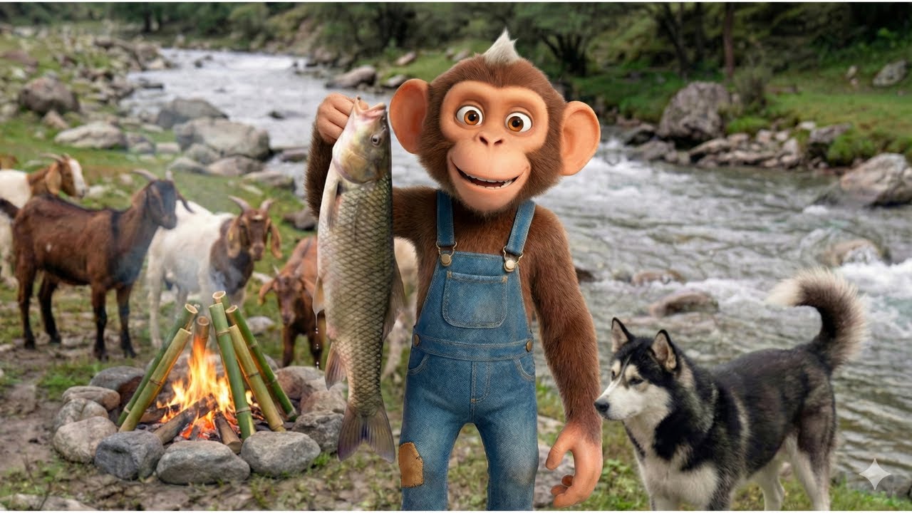 The entire process from dawn to dusk | Monkey cooking