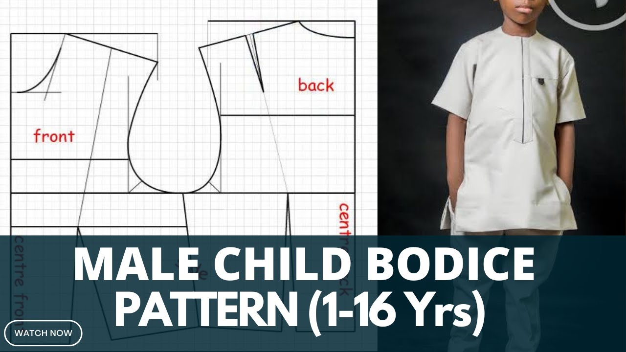 How to draft a Basic Bodice Pattern for a Male Child