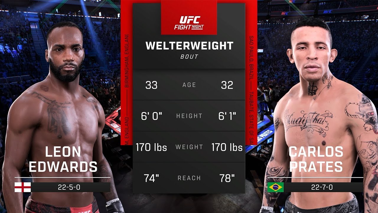 EA Sports UFC 5 | Leon Edwards vs Carlos Prates UFC 322 Welterweight Bout