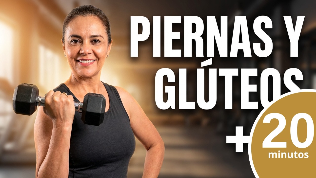 Entrenamiento 20 Min con Mancuernas para Piernas y Glúteos | Fuerza +50 en Casa@Activa_y_Plena50​