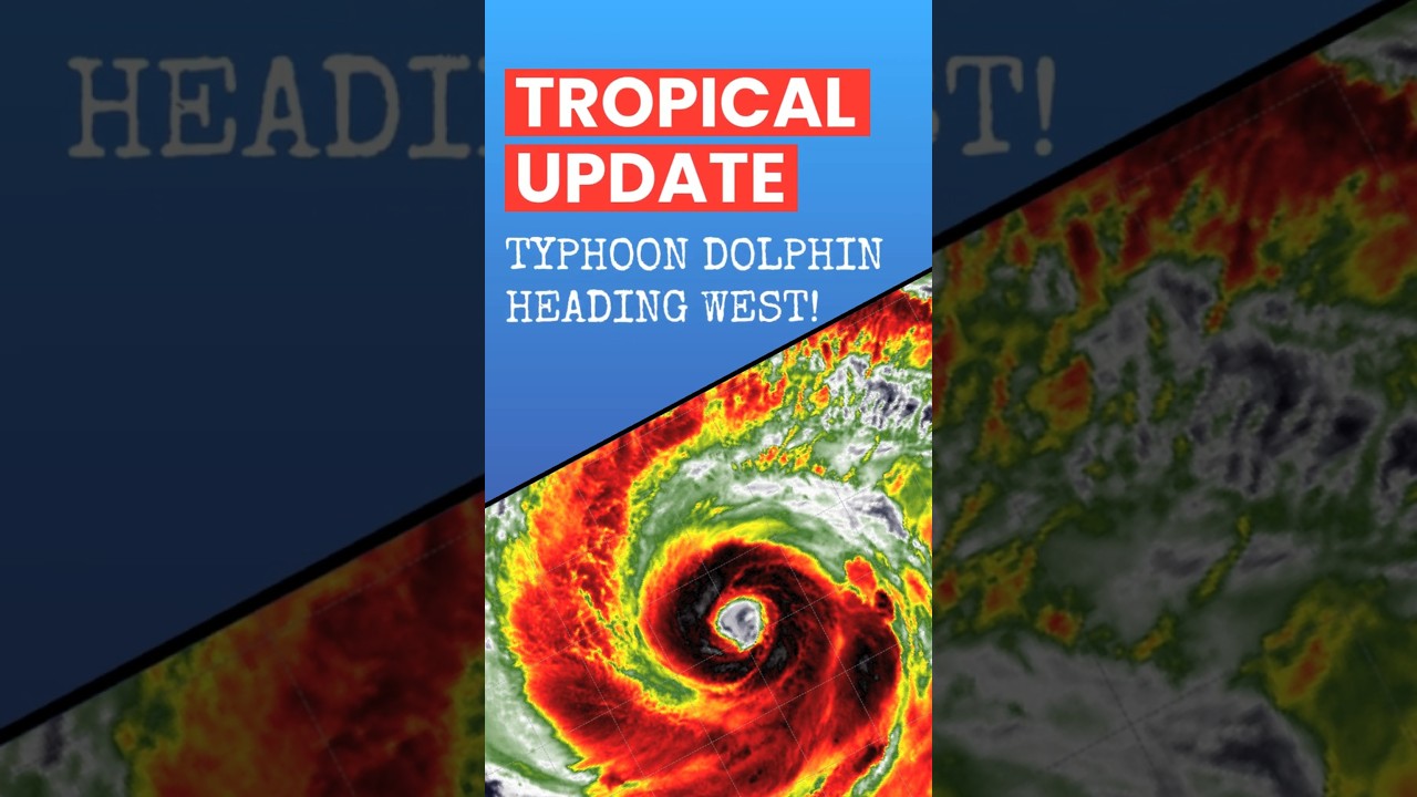 Monster Typhoon Dolphin Tracks West, Broad Impact Area Ahead! #weather #typhoon #philippines