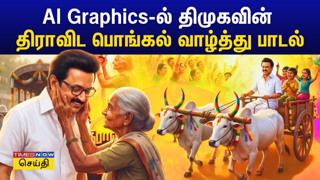மாட்டுவண்டியில் ஸ்டாலின்.. திமுகவின் திராவிட பொங்கல் வாழ்த்து பாடல்
