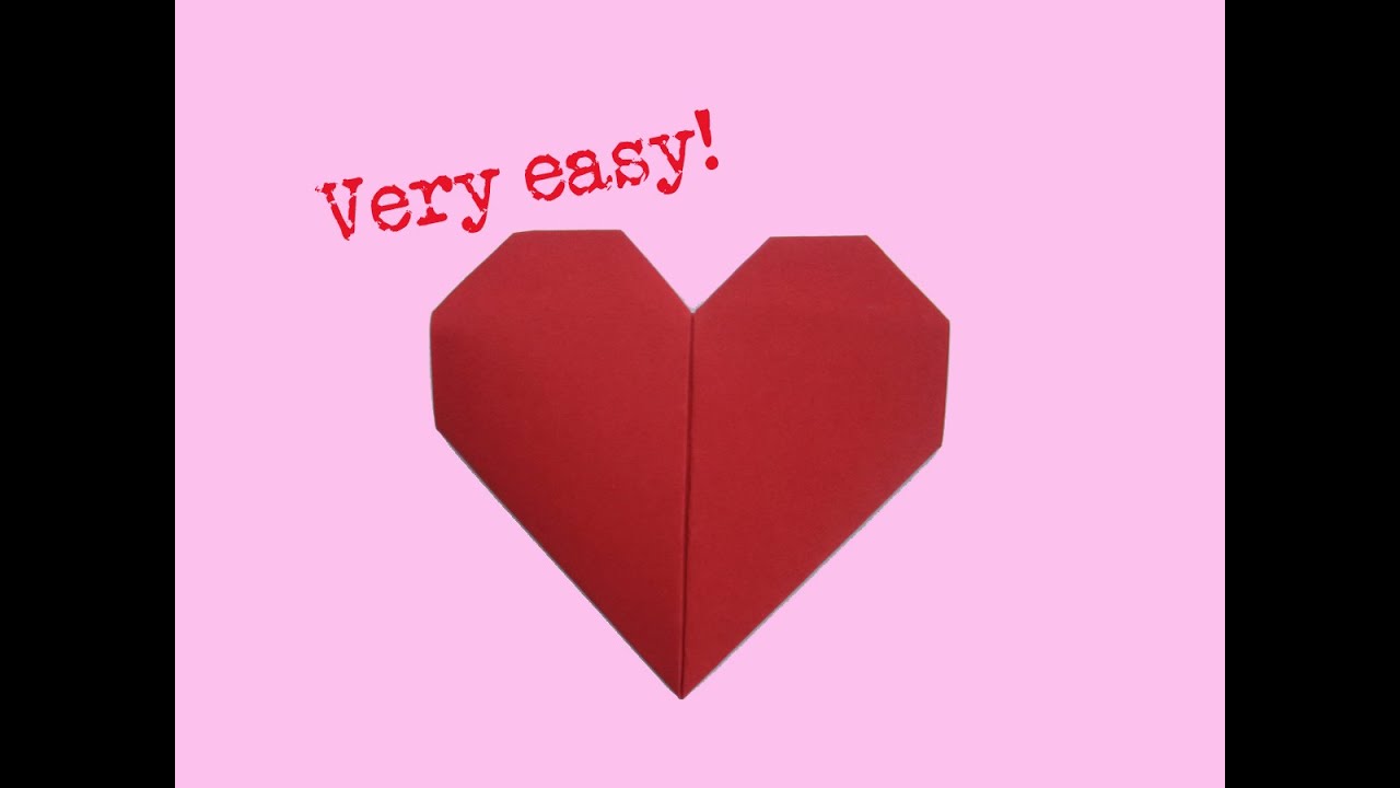 Fold heart - very easy way - how to make a paper heart - folding