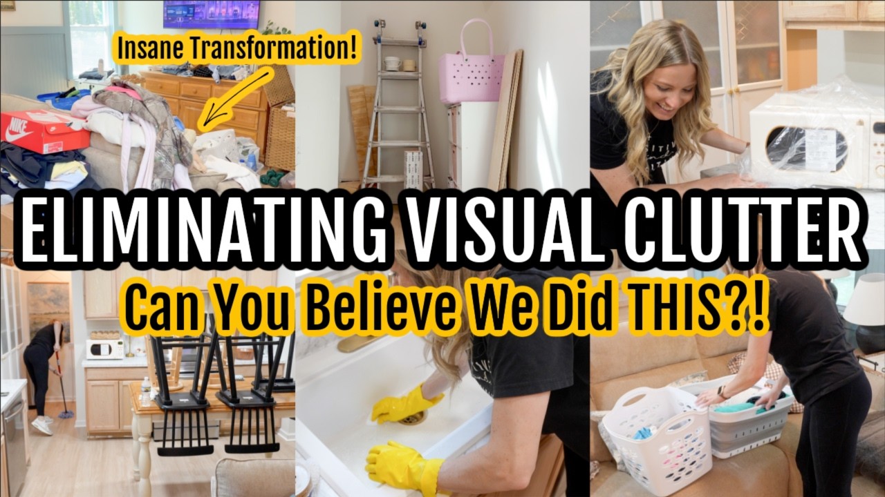 THIS MADE AN INCREDIBLE DIFFERENCE! 😍 ELIMINATING VISUAL CLUTTER IN OUR SMALL HOME | DEEP CLEAN