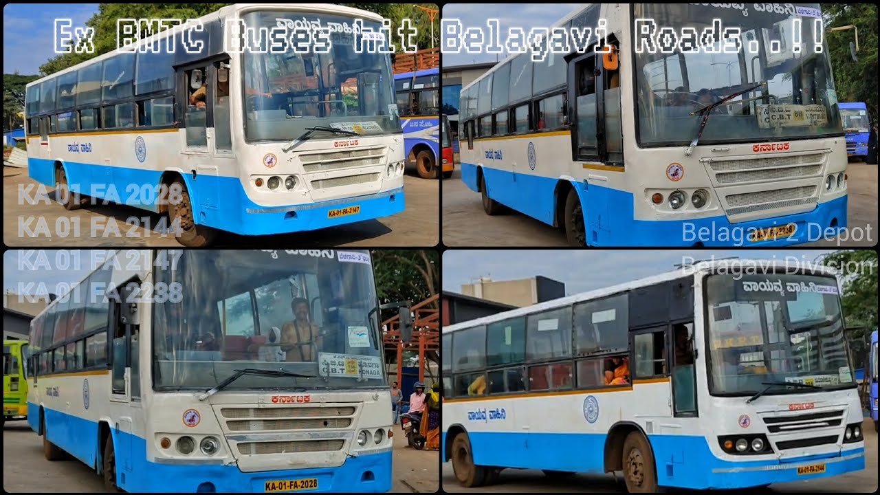 Ex#bmtc #buses hit #belagavi #roads #nwkrtc #belagavi depot-2 #belagavi #division Central Bus Stand.