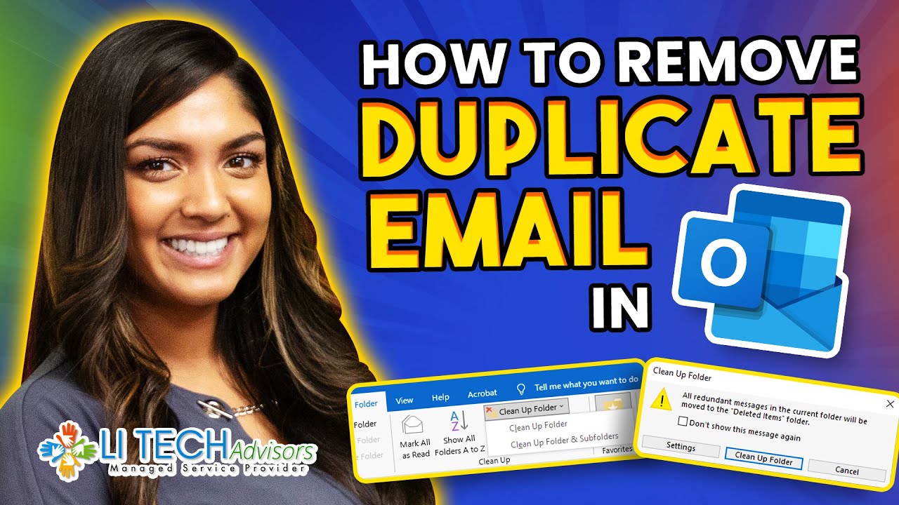 LI Tech Tech Tip: How To Remove Duplicate Emails In Microsoft Outlook!