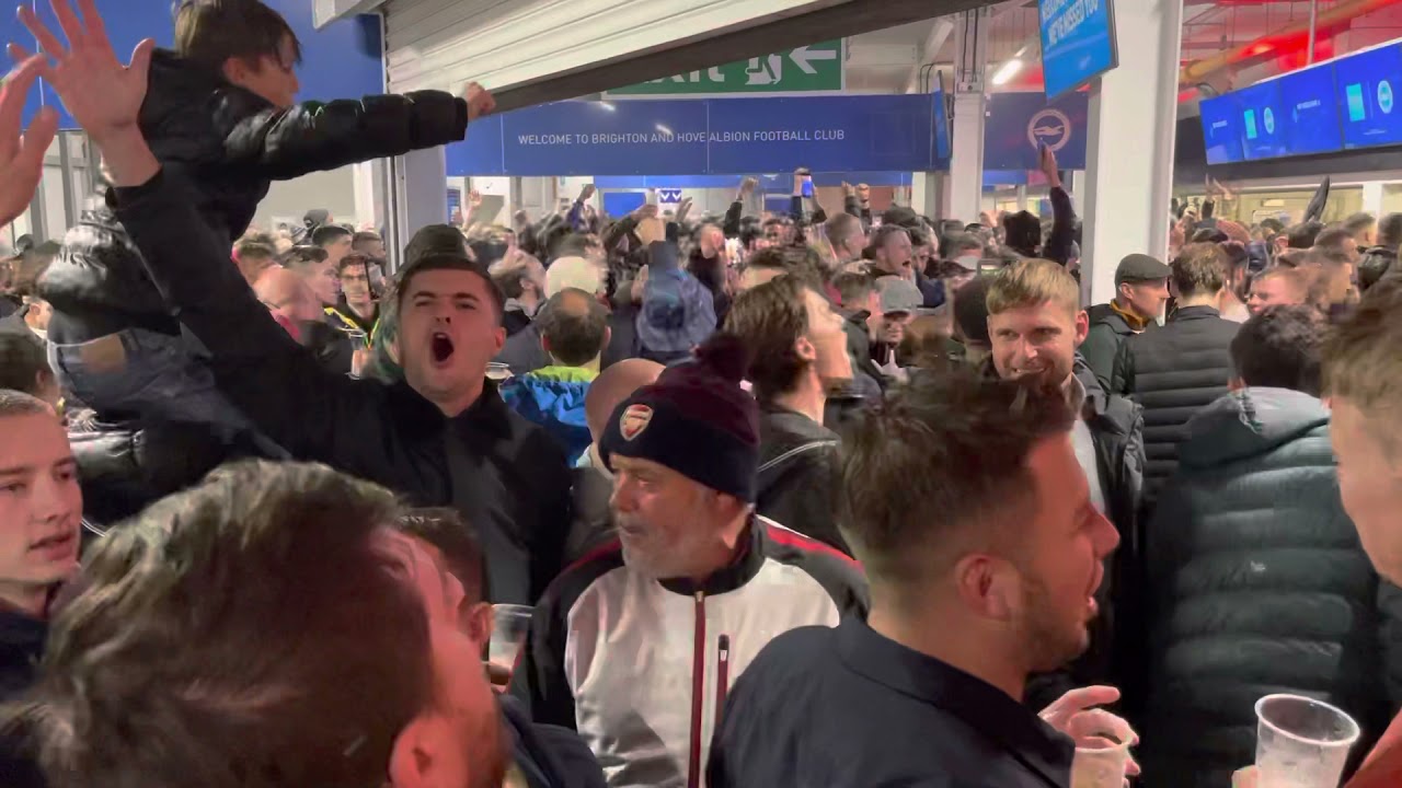 Arsenal fans sing the new #1 Hit: &lsquo;Tottenham get battered&rsquo; at Brighton away