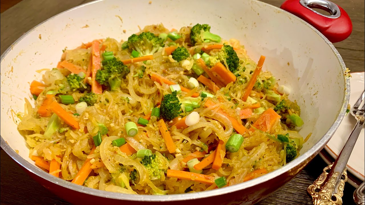 Singapore Spaghetti Squash Recipe | Vegan