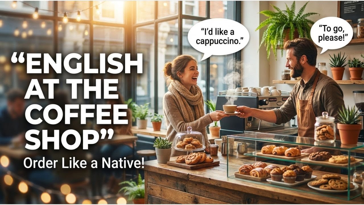 English in Daily Life ☕ Real Conversations at the Café — Speak Like a Native!