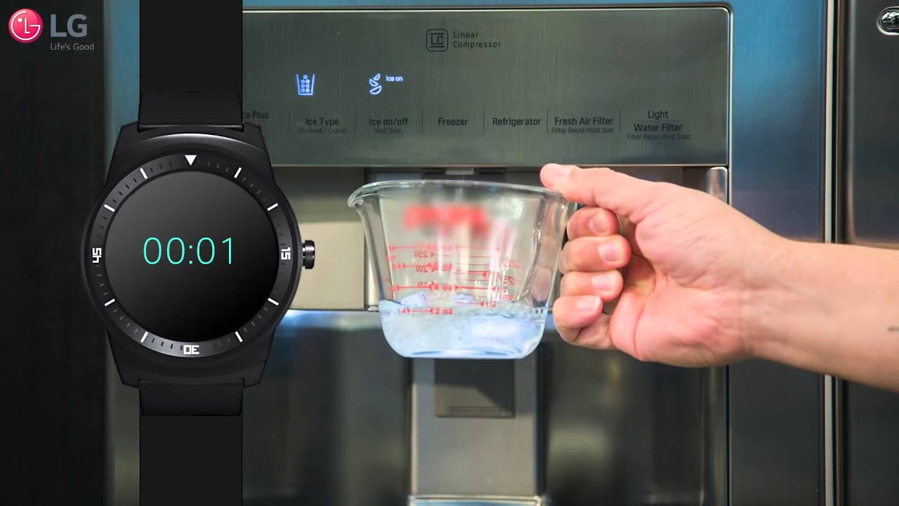 Холодильник LG с медленной подачей воды и низким производством льда