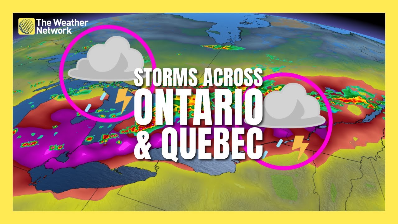 Strong Winds, Heavy Rain & Tornado Threat in Ontario & Quebec | 
