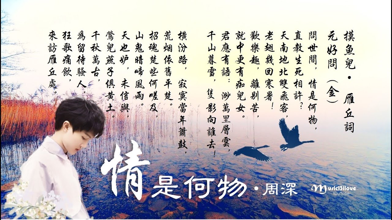 🌏 周深 《 問世間情是何物》直教生死相許 ...（ 詞：元好問 • 金朝）Zhou Shen  ♥♪♫*•