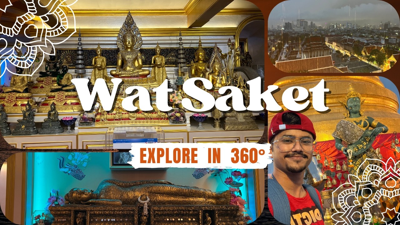 🏯🌄 360°  Wat Saket (Golden Mount) Bangkok 🇹🇭 | Stunning Temple Views | Complete 360° Experience