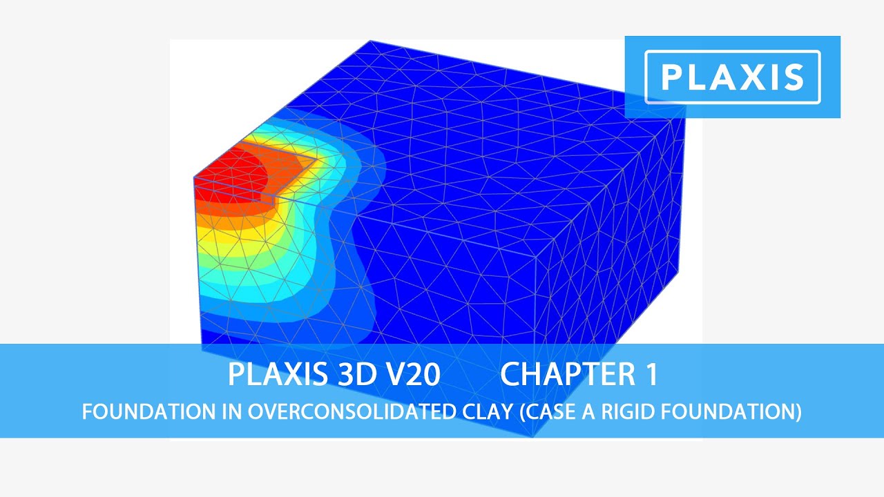 Plaxis 3D V20: Chapter 1 Foundation in Overconsolidated Clay (Case A Rigid Foundation)
