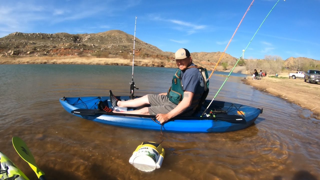 His FIRST Time on a FISHING KAYAK *WIND STORM*