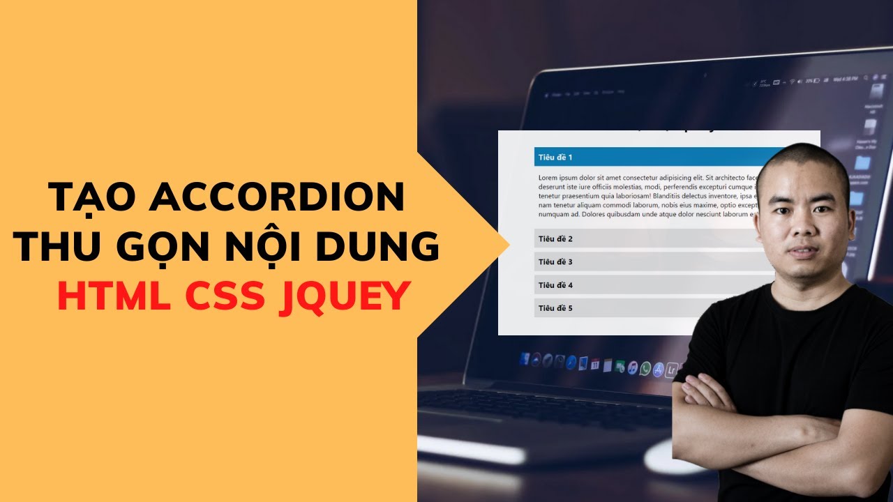 Tạo accordion thu gọn nội dung bằng Html, Css, Jquery | Unitop.vn