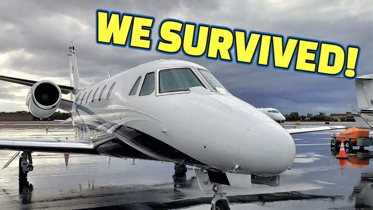 FLYING THROUGH LINES of THUNDERSTORMS, in the CESSNA CITATION XL