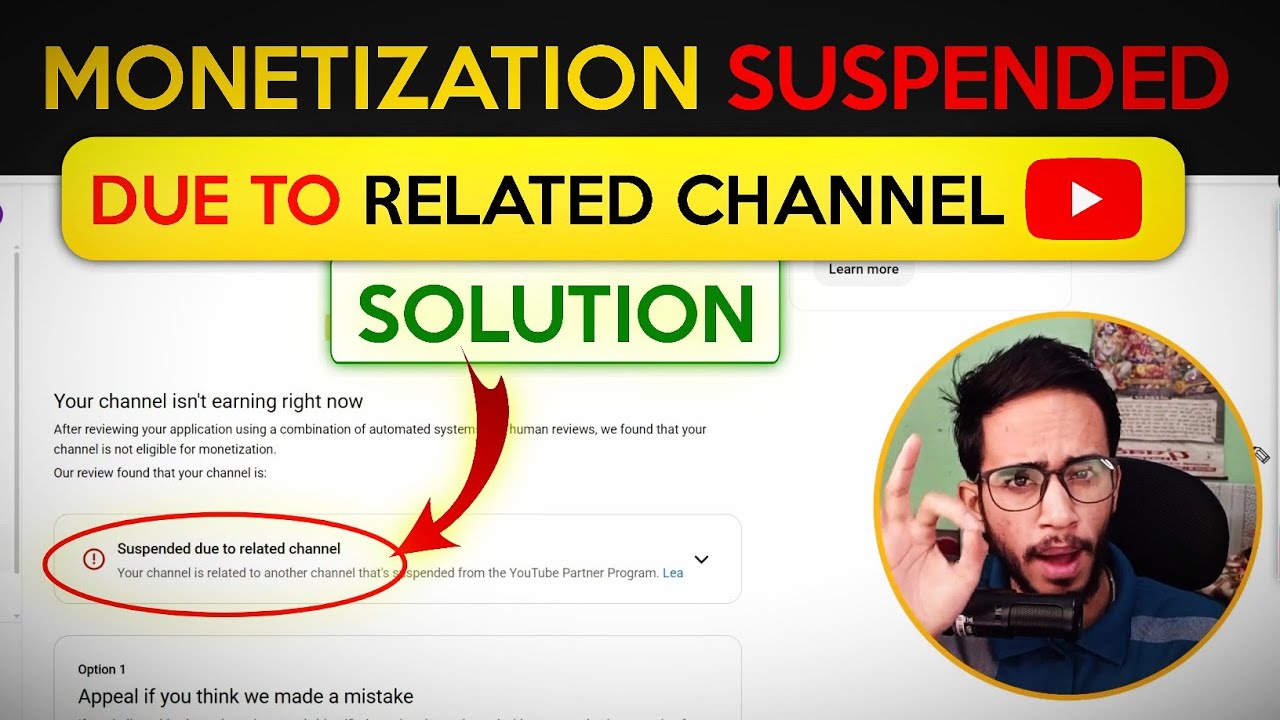 Monetization Suspended Due To Related Channel (Solution ?) || YouTube Channel Demonetized 2025