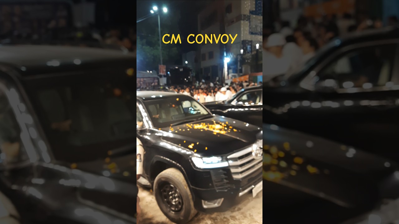 Chief Minister's Land Cruiser Convoy #telanganacm #cm #minister #convoy #shorts