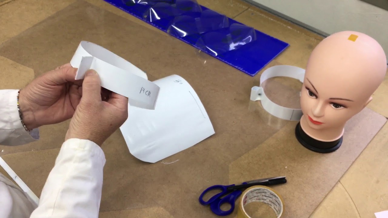 Fabricación pantalla protección facial Covid-19 Coronavirus