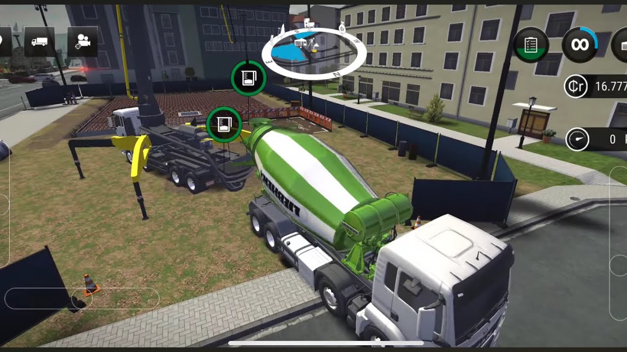 Pour Concrete into the prepared elements in construction simulator 3 mod mix level 💰🚜🚧🚧🤑