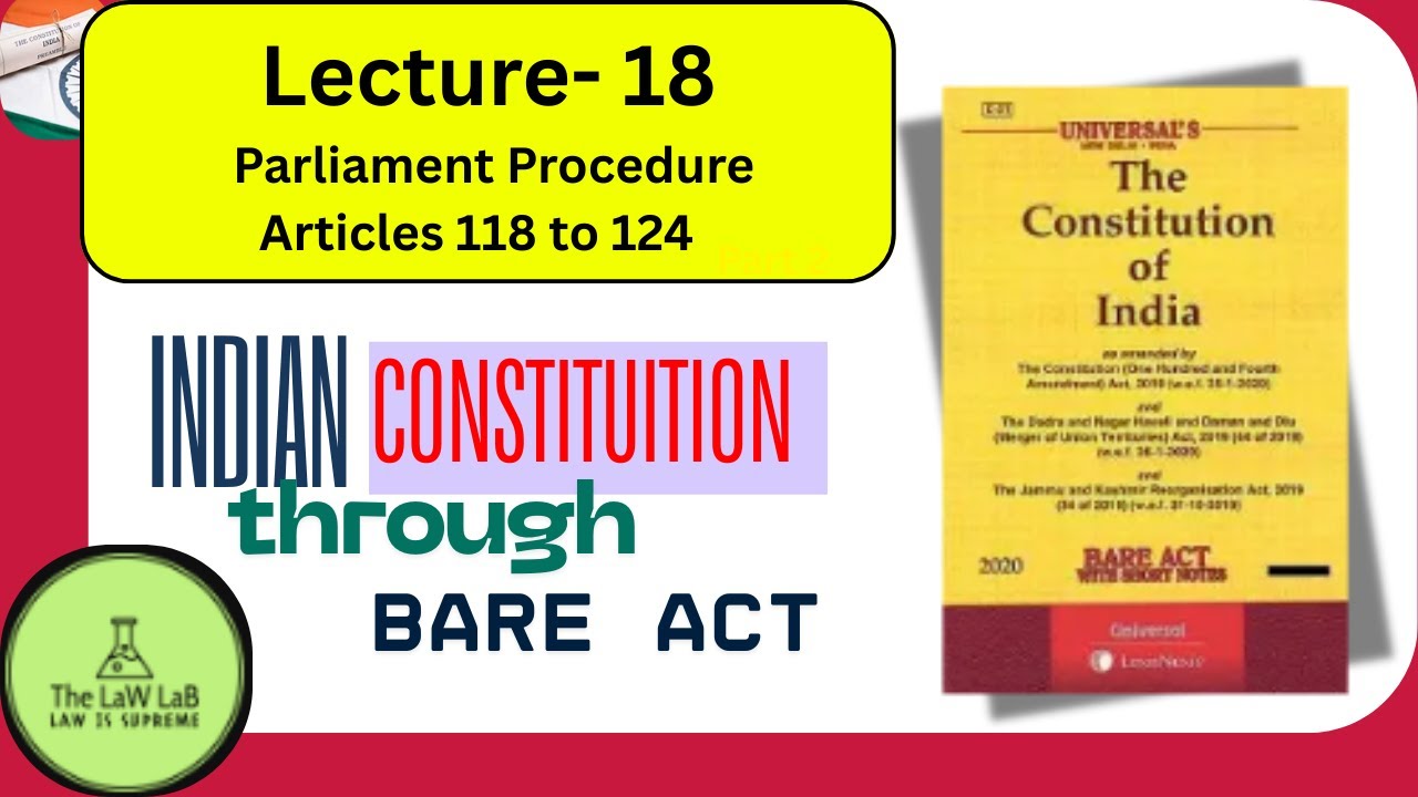 Articles 118–123 Explained | Parliament Procedure | @The LAW LAB