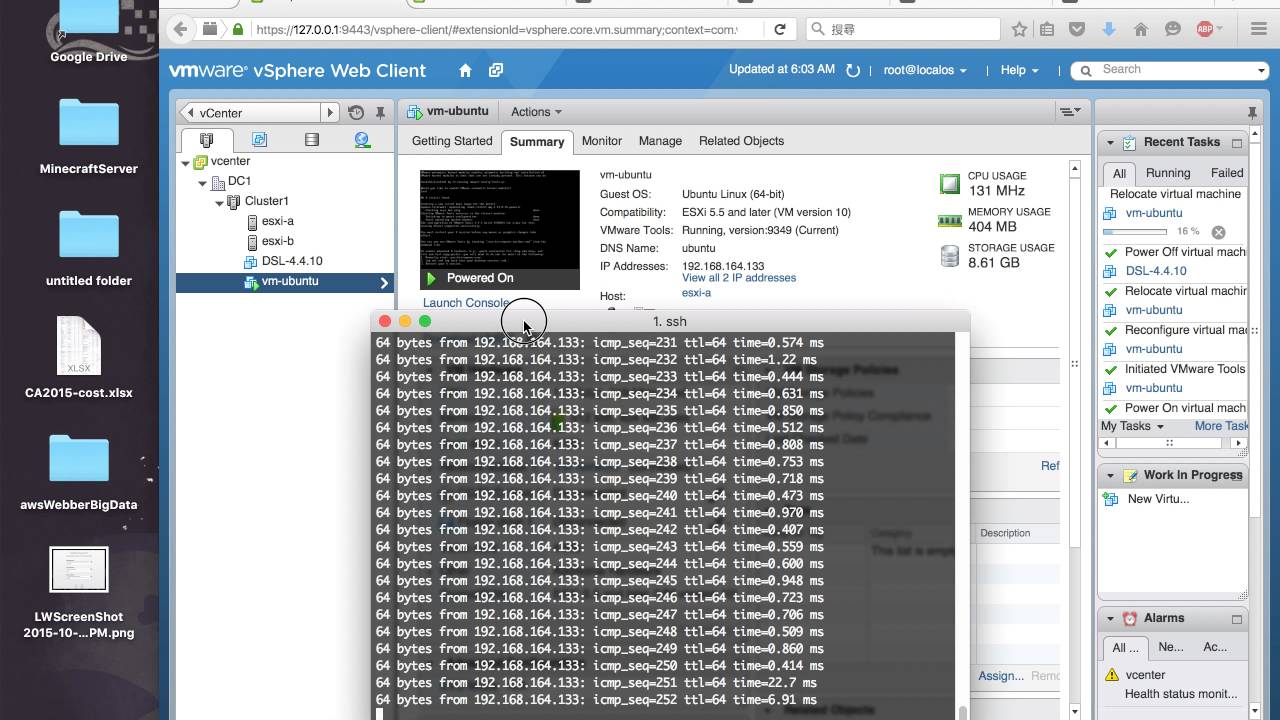 VMware vSphere demo - vMotion