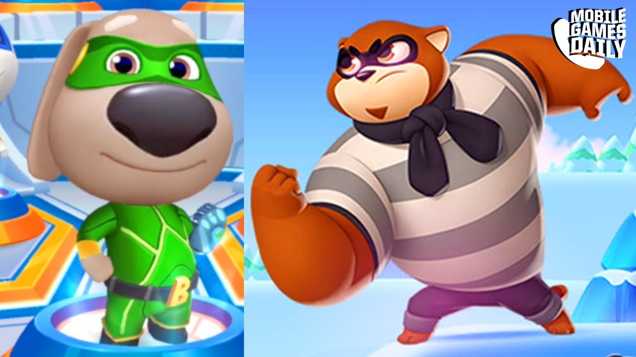 Talking Tom Hero Dash - Hero Ben in Arctic City (iOS Android)