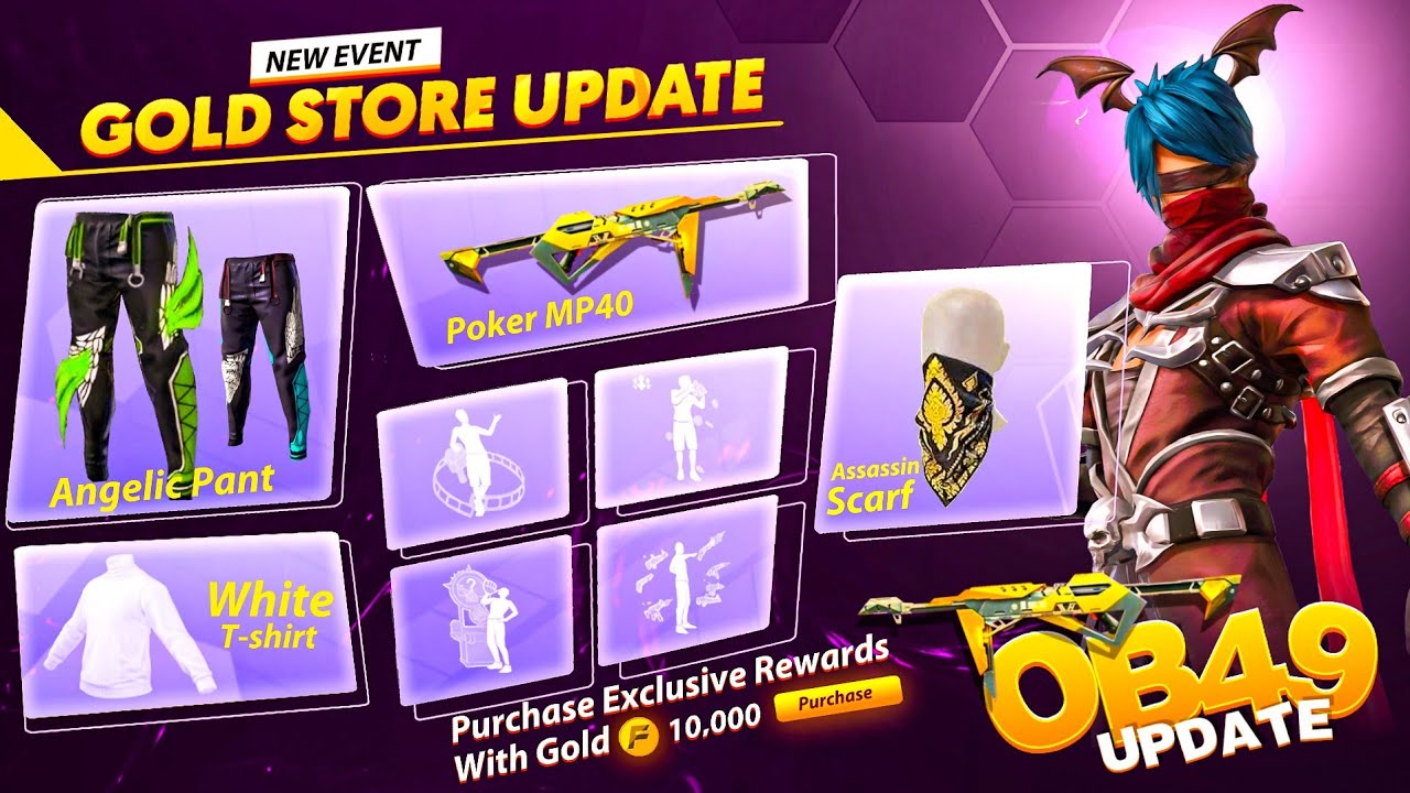 OB49 Gold Store Update Free Fire🥳🔥| OB49 Update New Map Review | Free Fire New Event | ff new event