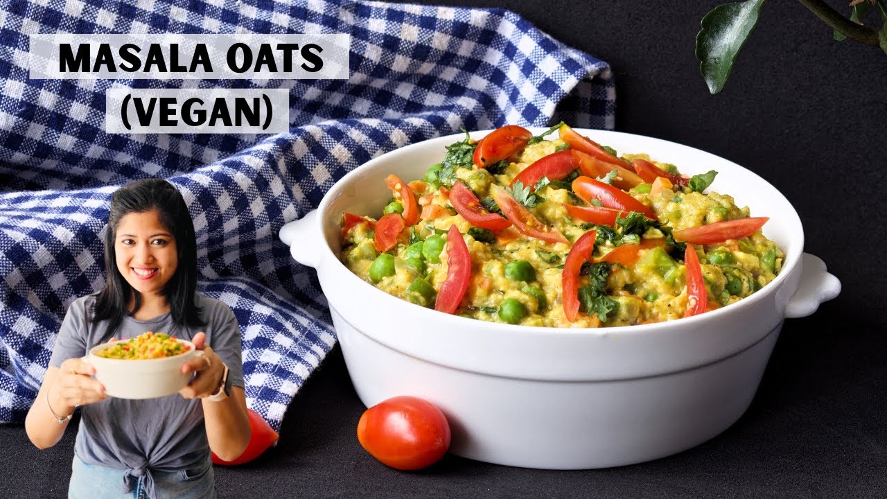 Savory Vegan Masala Oats Indian Style | Quick One-Pot Recipe