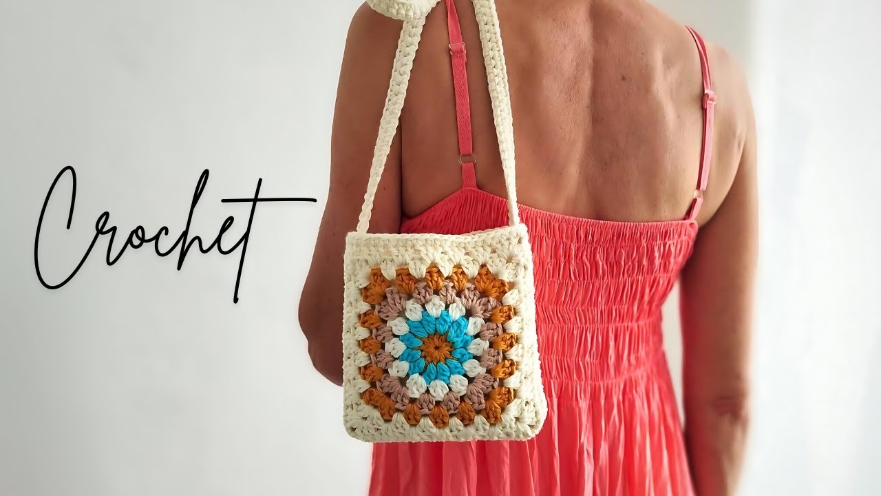 BOLSO TEJIDO A CROCHET | GANCHILLO | BOLSO GRANNY | TUTORIAL PASO A PASO
