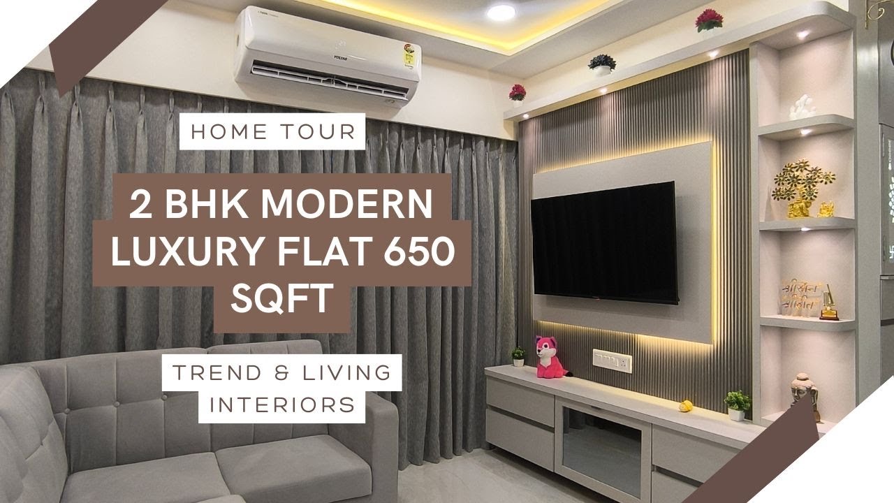 📍 Ghatkopar | Pant Nagar | Luxury 2 BHK Interior Design | 650 Sq.Ft .