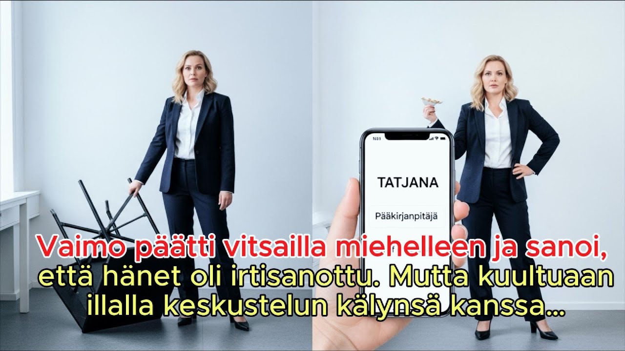 Vaimo vitsaili irtisanomisesta, mutta kuuli illalla keskustelun kälyn kanssa…