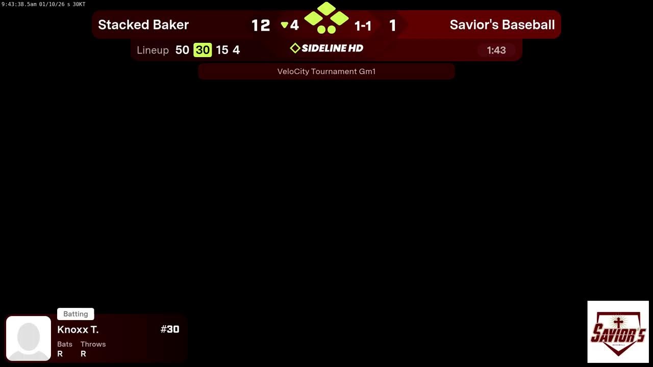Savior's Baseball vs. Stacked Baker (2026.01.10)