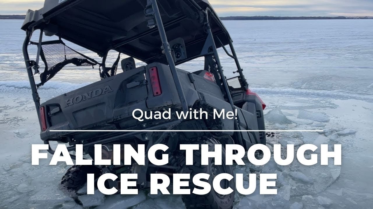 I feared DROWNING | ATV on Sylvan Lake & We FELL THROUGH | Real time Ice Rescue | AB