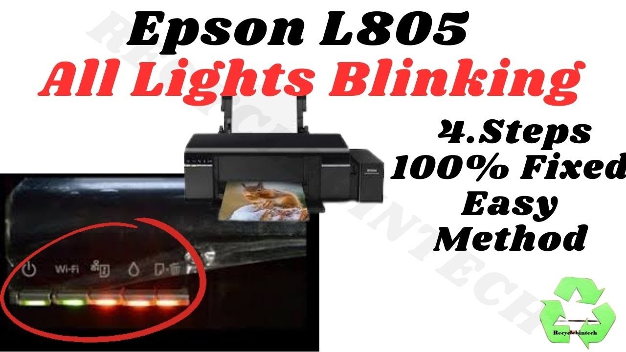 EPSON L805 все индикаторы мигают непрерывно