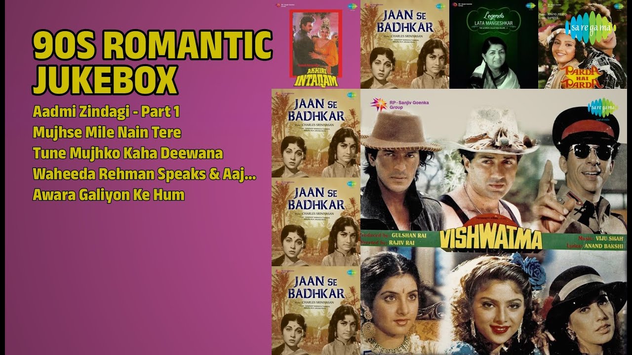 90s Romantic Jukebox | Aadmi Zindagi | Mujhse Mile Nain | Tune Mujhko Kaha | Awara Galiyon Ke Hum