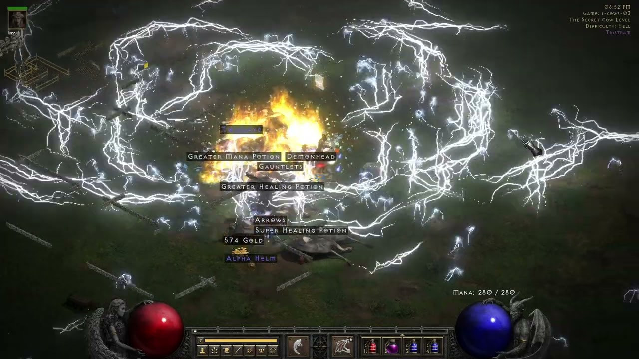 Diablo II Resurrected: Budget Mosaic Assassin Shreds Cows