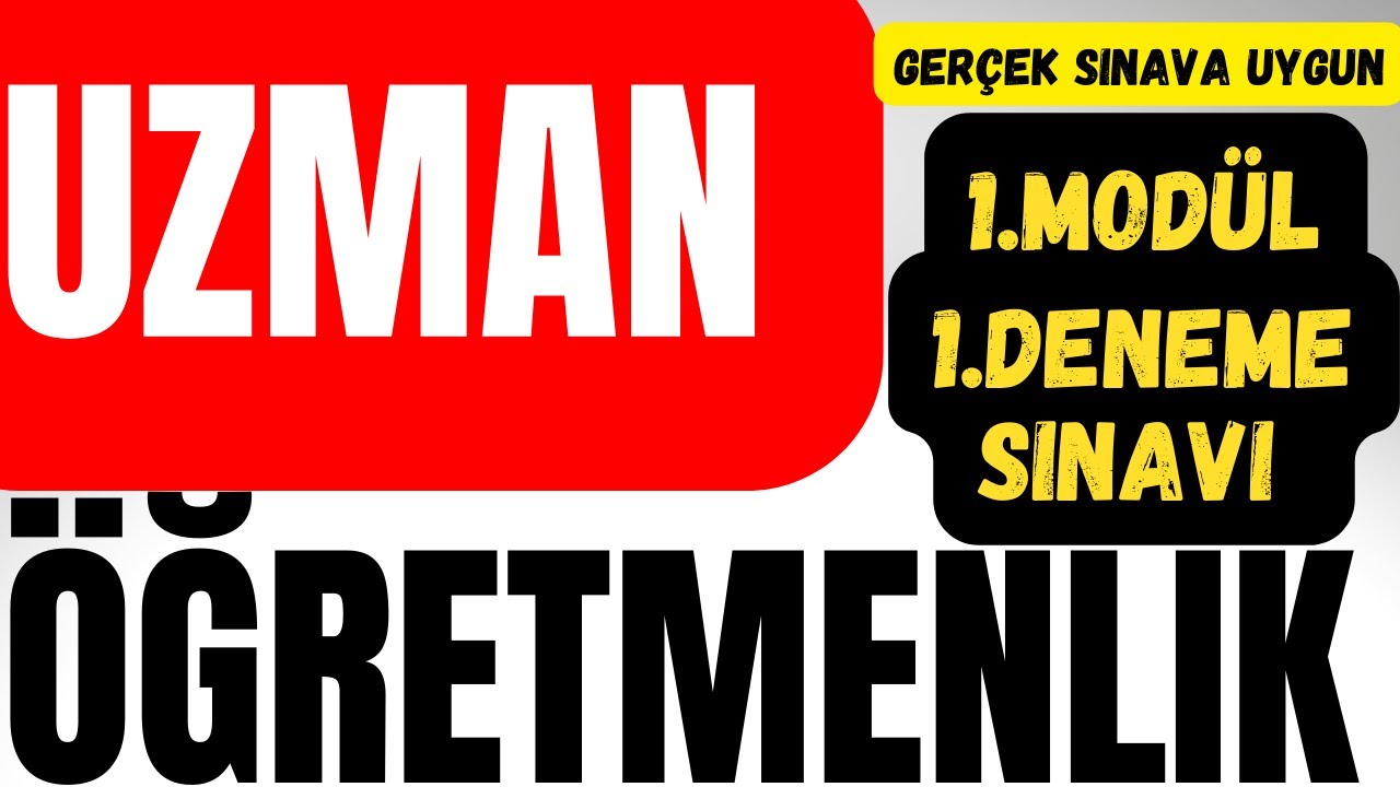 #uzmanöğretmenlik ve #başöğretmenlik Sınavı 1. Modül 1. Deneme Sınavı (Öğretmen Bilişim Ağı Modül 1)