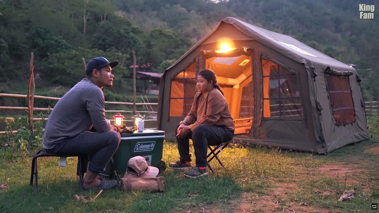 RAINY CAMPING, THUNDERSTORM, 4K, COODY TENT, CAMP UNITED, FORD RANGER 4X4 CAMPING, CAMPING PH
