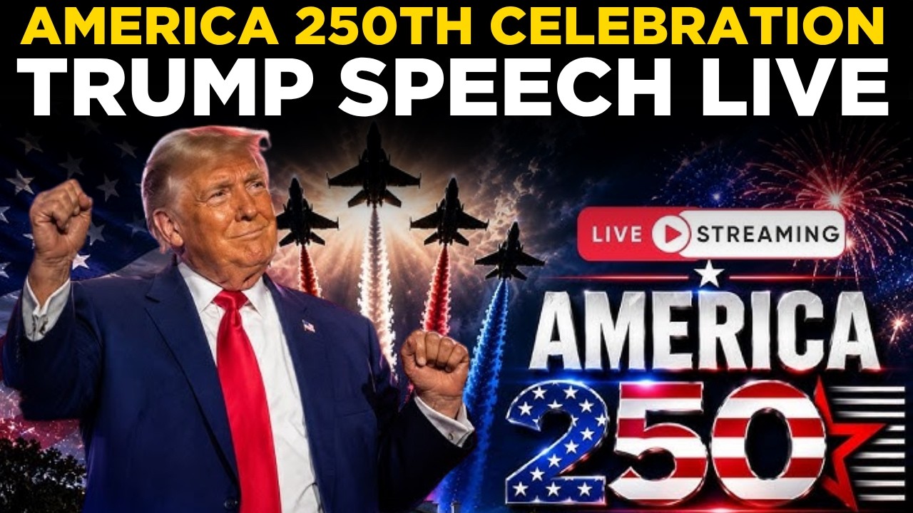 America 250 LIVE: President Trump's Big America 250 Speech | July 4th Celebrations & Fireworks