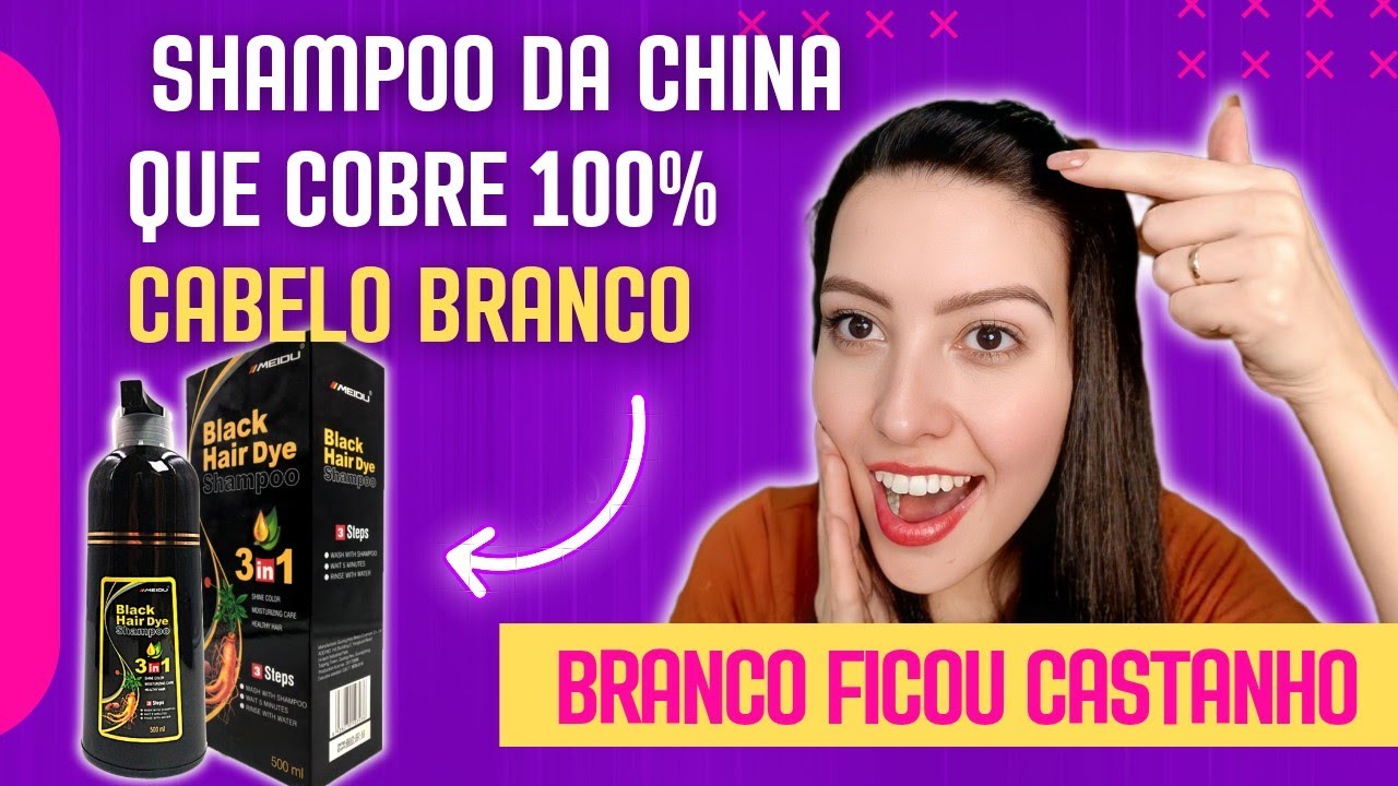 Cobrir cabelos brancos com SHAMPOO DA CHINA que pinta cabelo branco|Shampoo HairDye TUTORIALCOMPLETO
