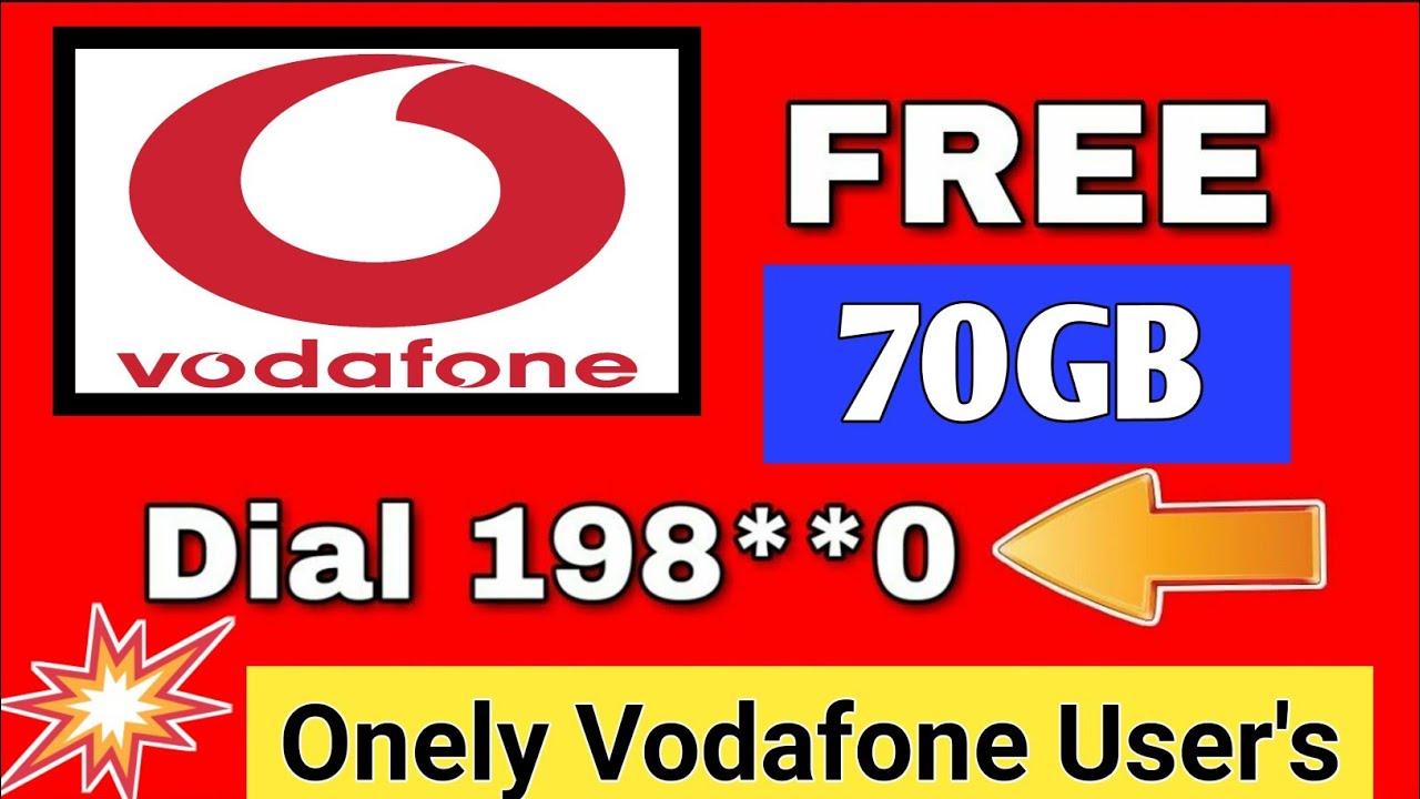 Vodafone Free 70GB 4G Data Offer 2020 | Vodaofone दे रहा है सबको फ्री डाटा | Vodafone Free Data Code