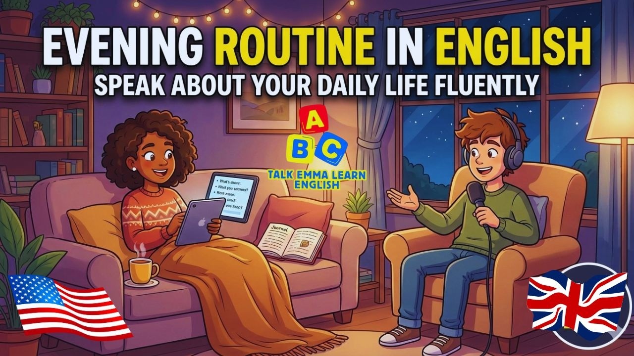 Evening Routine in English, Speak About Your Daily Life Fluently | English Conversation Practice