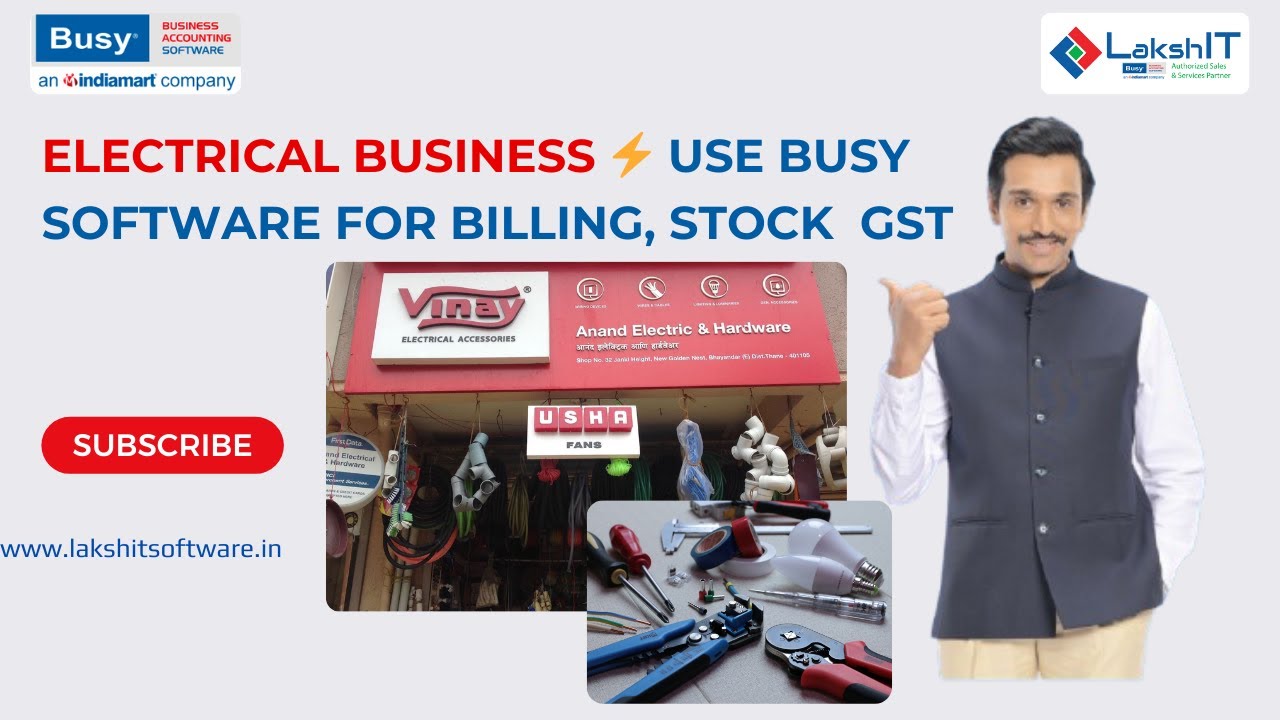 Electrical Business ⚡ Use BUSY Software for Billing, Stock  GST